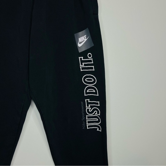 Nike Sportswear JDI Black Fleece Jogger Sweatpants Large - Picture 3 of 6